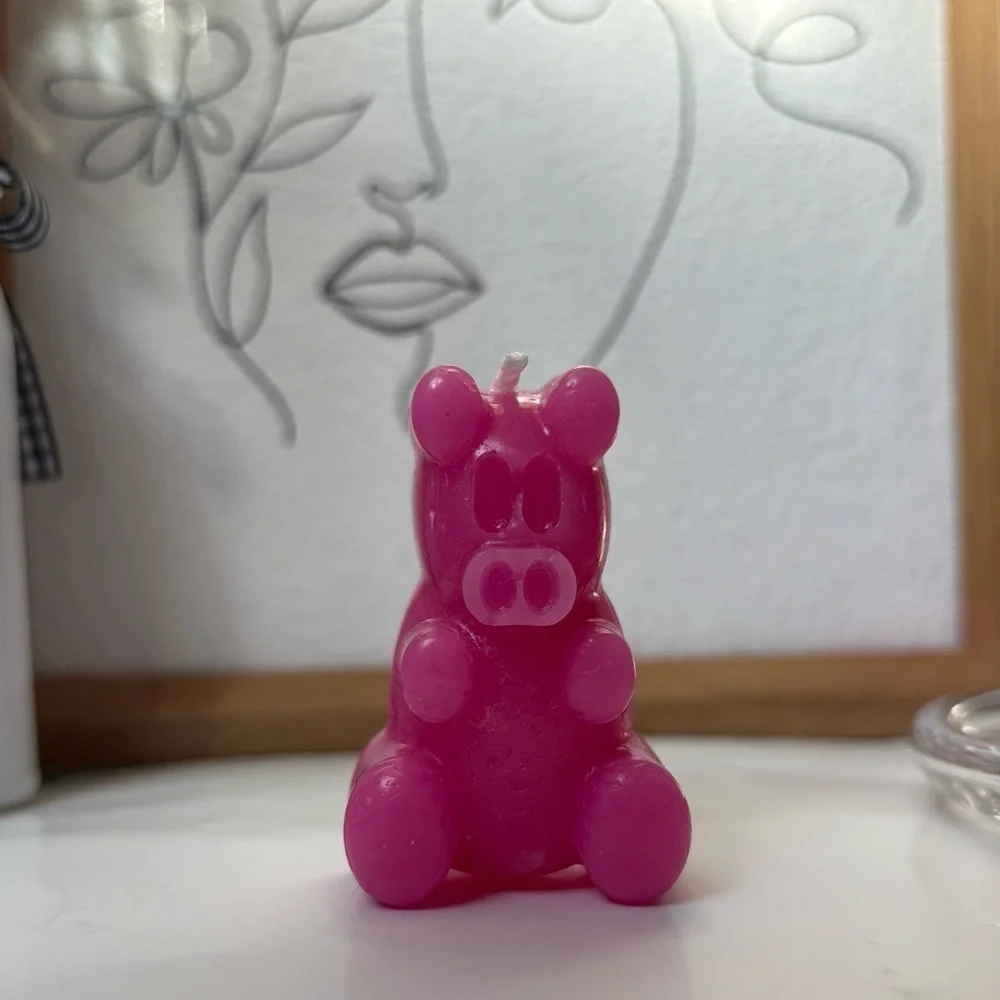 🍭Pink little piglets -Shaped Candles🧁
